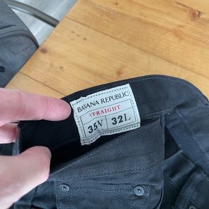 Men’s 35x32 black banana republic jeans NWT